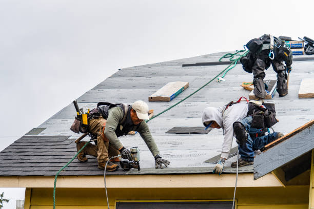 Professional Gutter Installation technician working in Atkins, VA